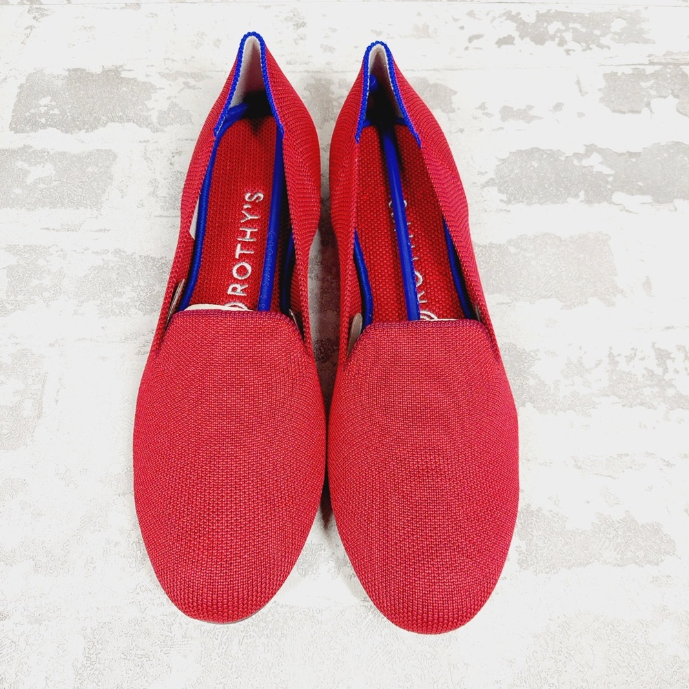 NEW Rothy's The Loafer Red Round Toe Slip On Flat Loafers F378 - Picture 5 of 8